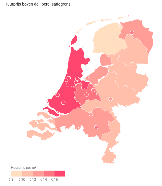 Huurprijs per vierkante meter